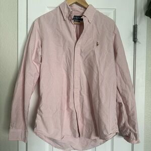 Ralph Lauren Men's Pink Striped Shirt